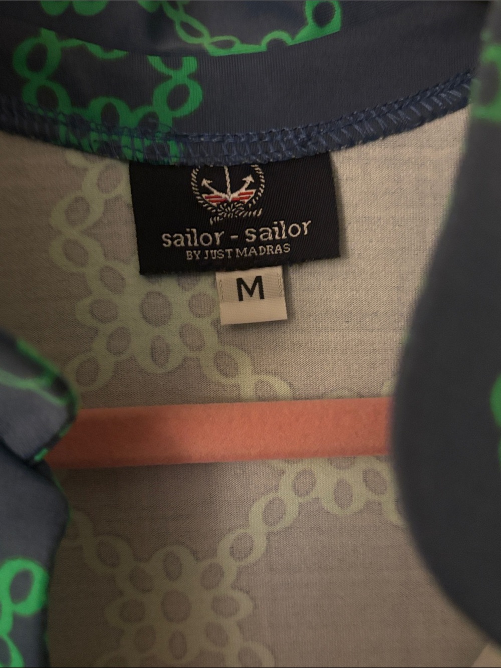 Sailor Sailor Navy & Green Patterned Stretch Dress - Picture 2 of 5